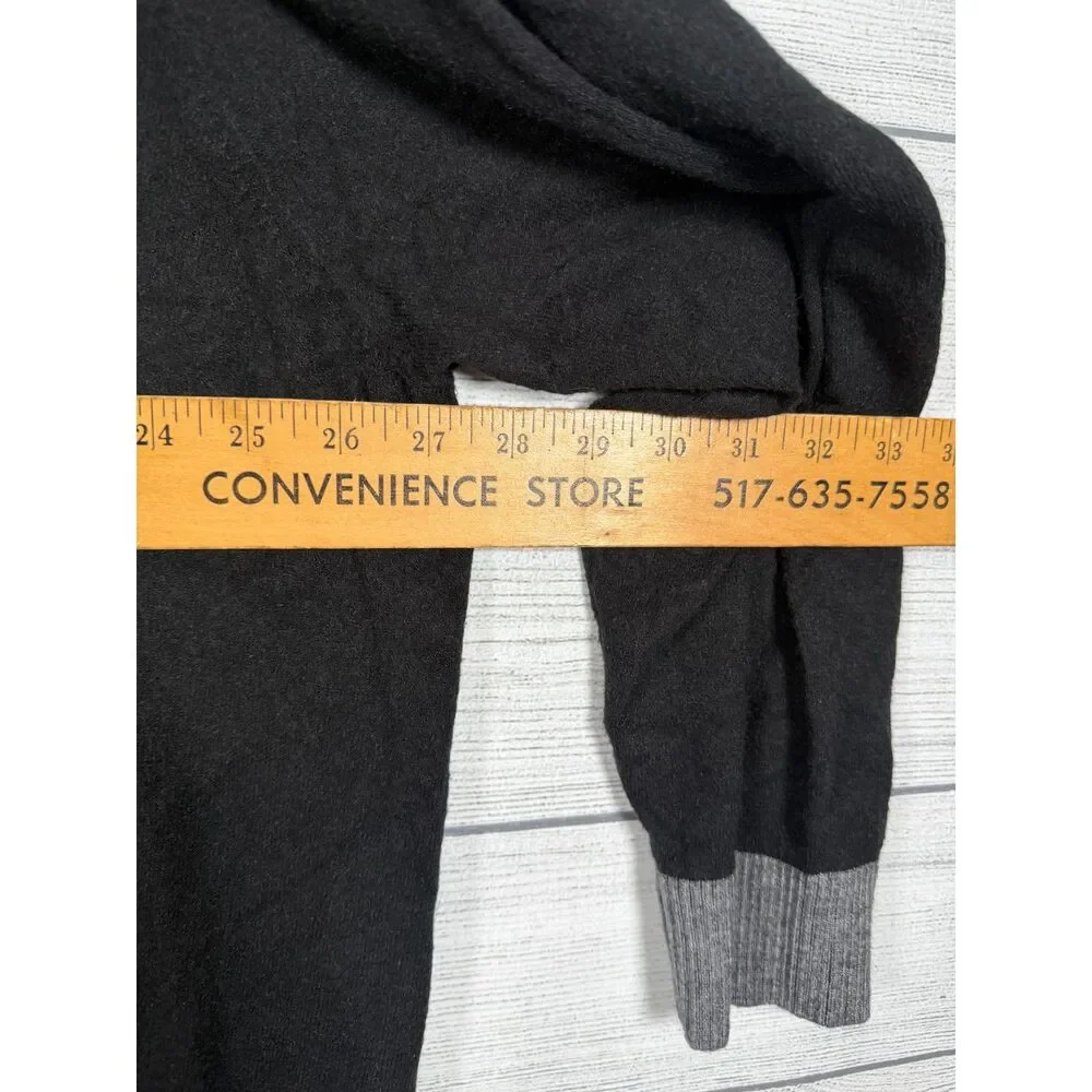 BloomChic Womens 3X 22-24 Black Gray V Neck Button Accent Sweater 4233